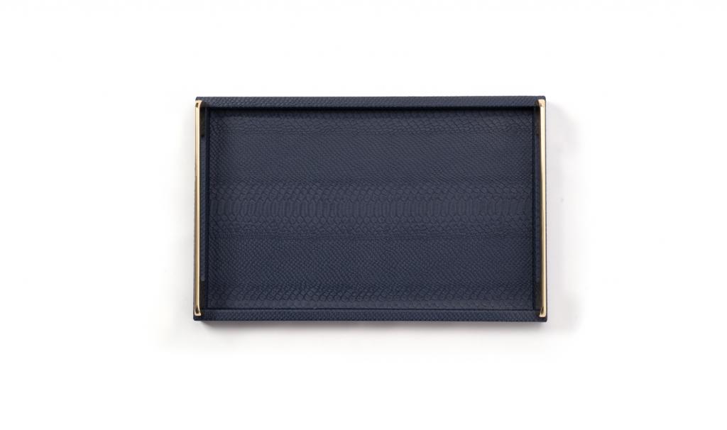 Get Well Soon Dark Blue Tray Small leathered 