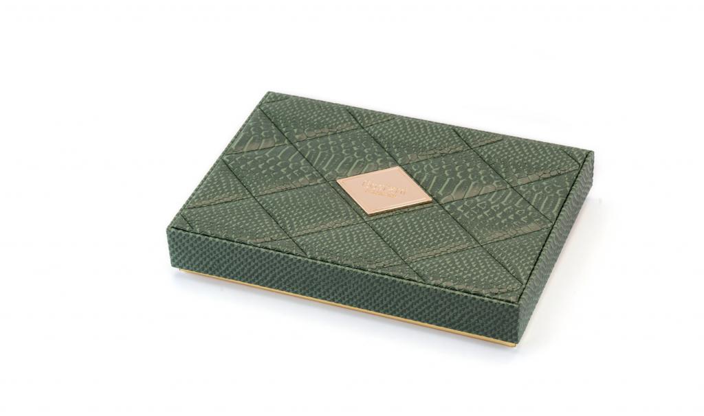 Green Angle Leathered Box Small