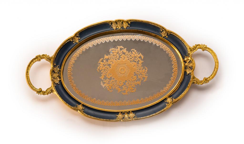 Congratulations Metal Tray Dark Blue Small