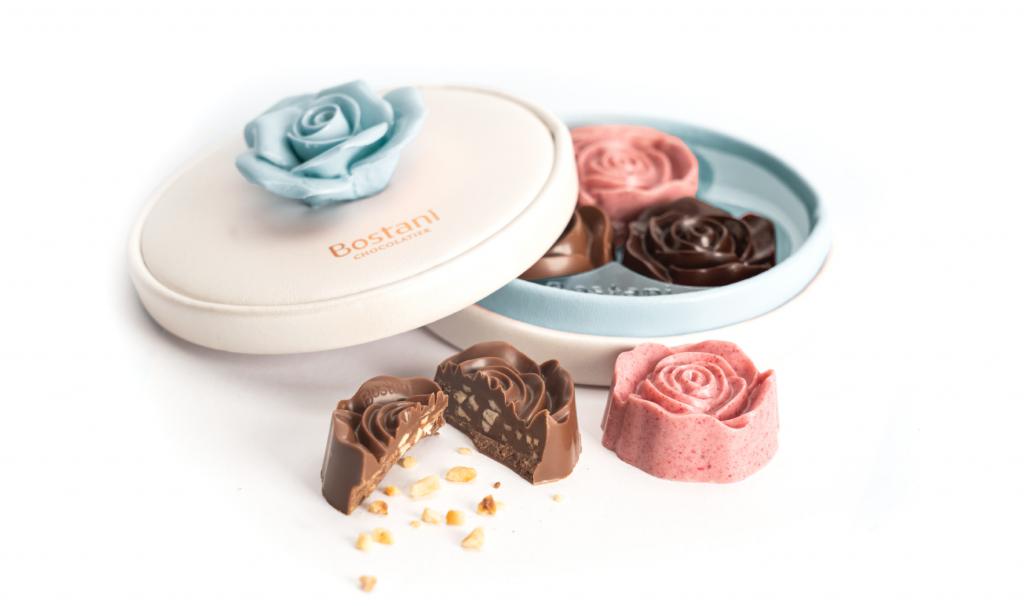 Rose Chocolate Box 3 pcs Blue