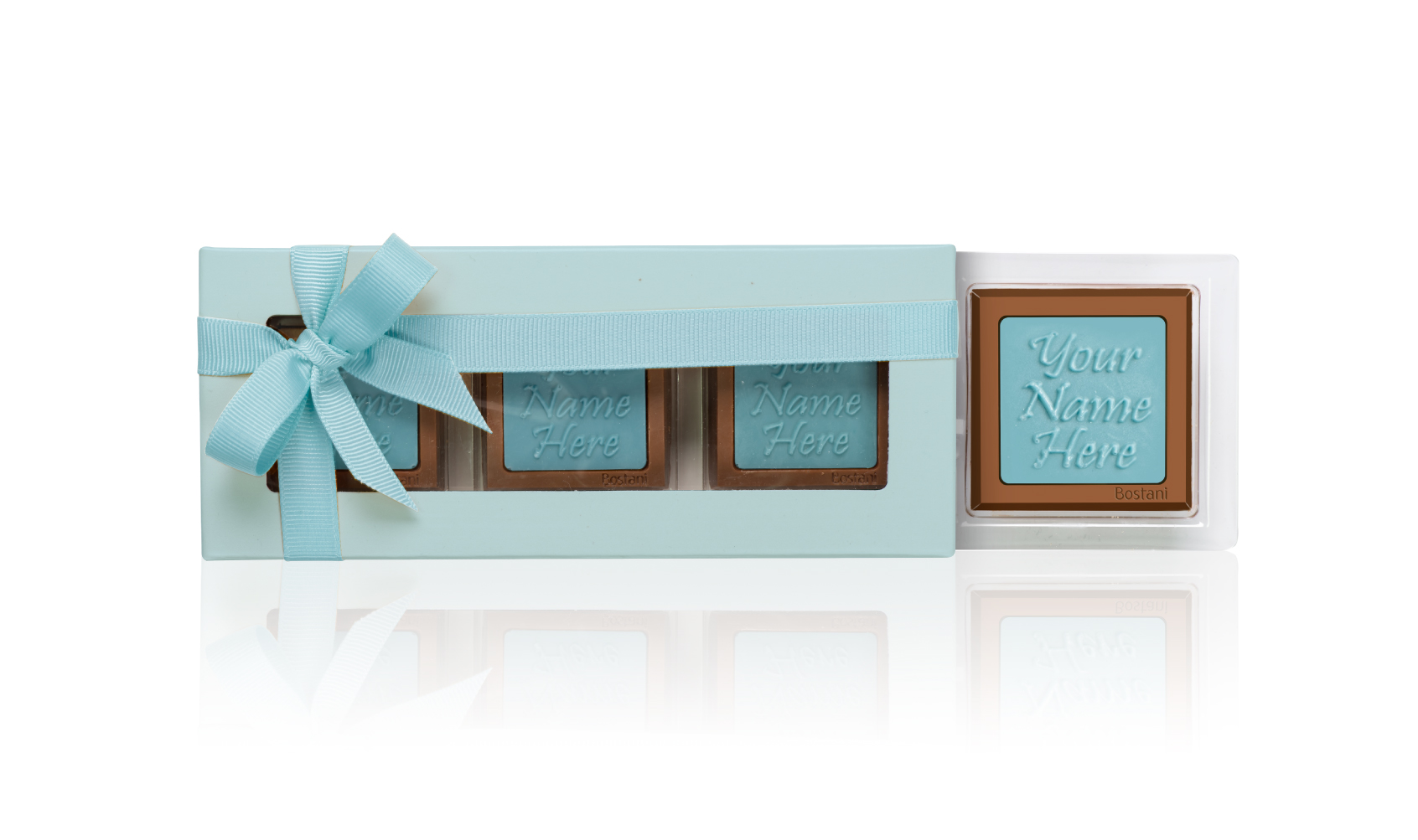 Transparent Box 3 PCS Chocolate Blue