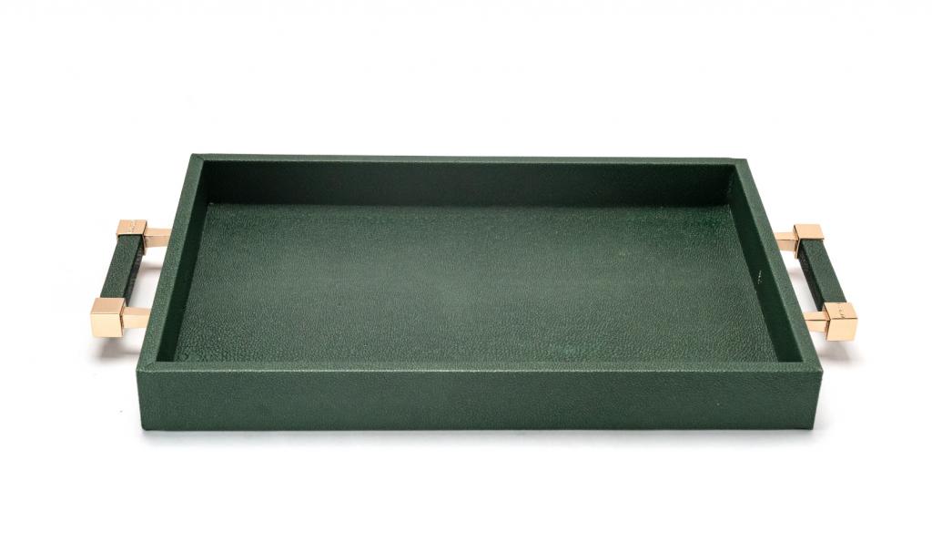 Get Well Soon Green Tray Small leathered 