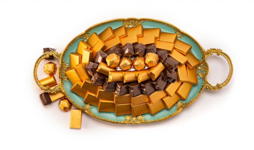 Mix Chocolate Small Tiffany Metal Tray