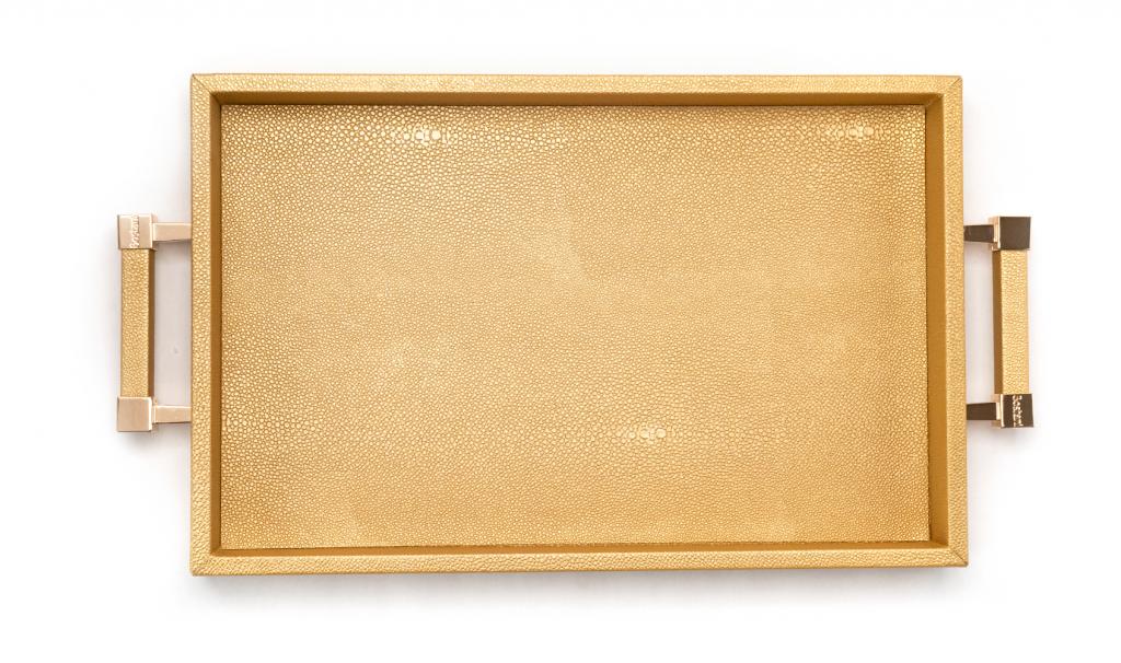 Get Well Soon Gold Tray Small leathered 