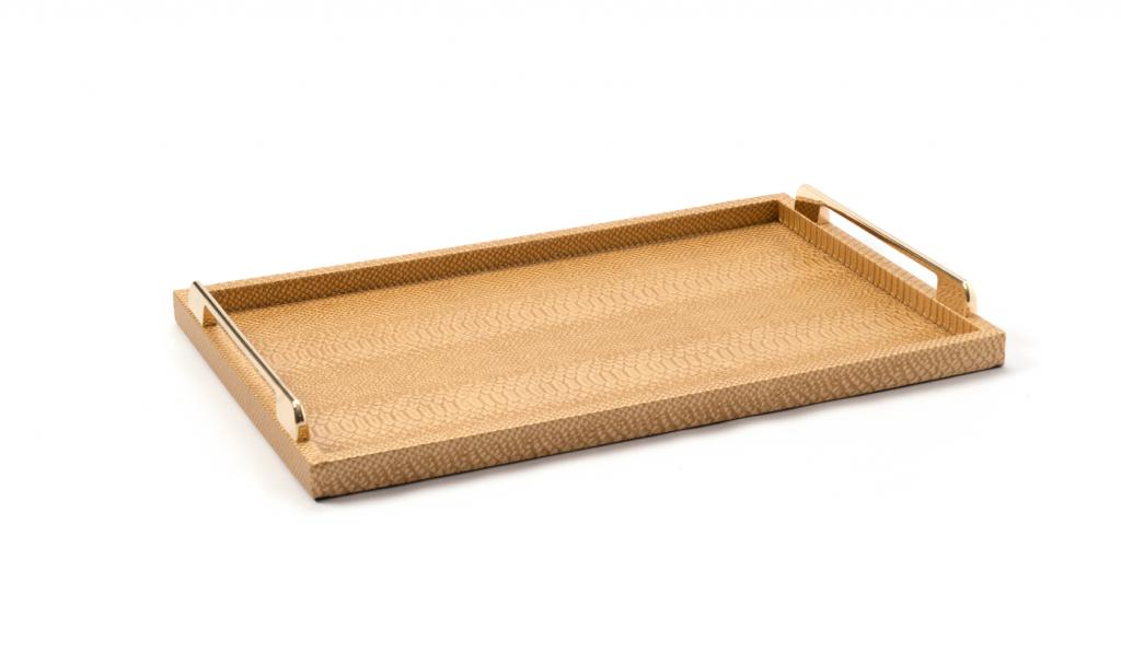 Congratulations Leathered Gold Tray Medium