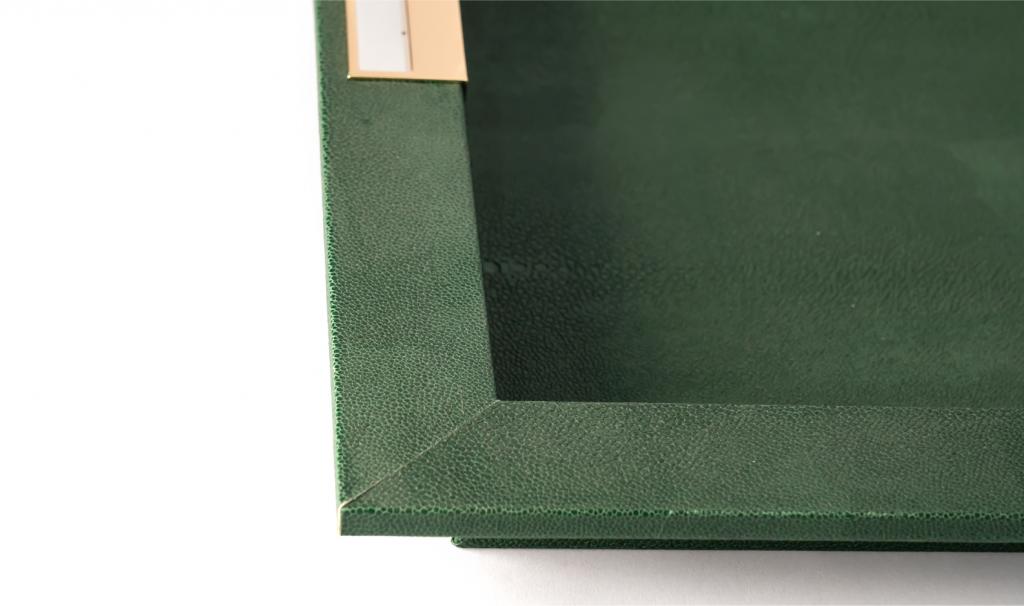 Green Leathered Tray Medium