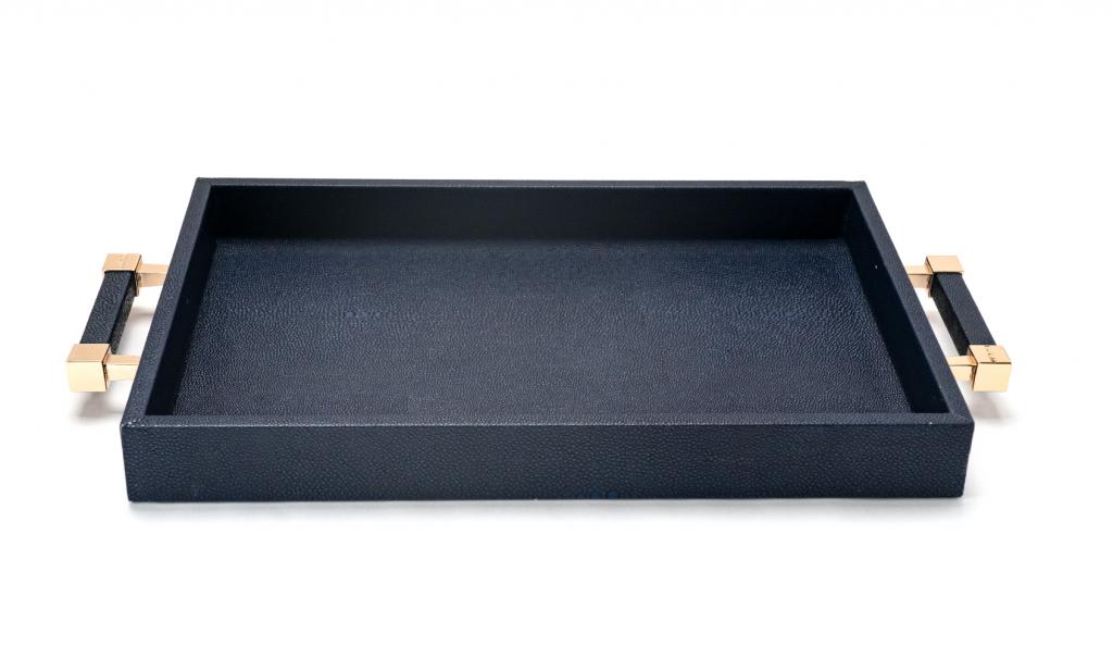 Get Well Soon Dark Blue Tray Small leathered 