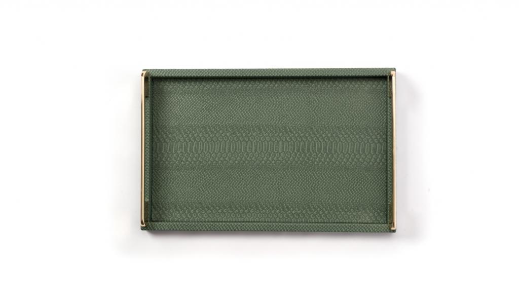 Leatherd Tray Green Small Mix Chocolate