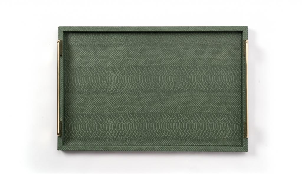 Get Well Soon Green Tray Medium leathered 