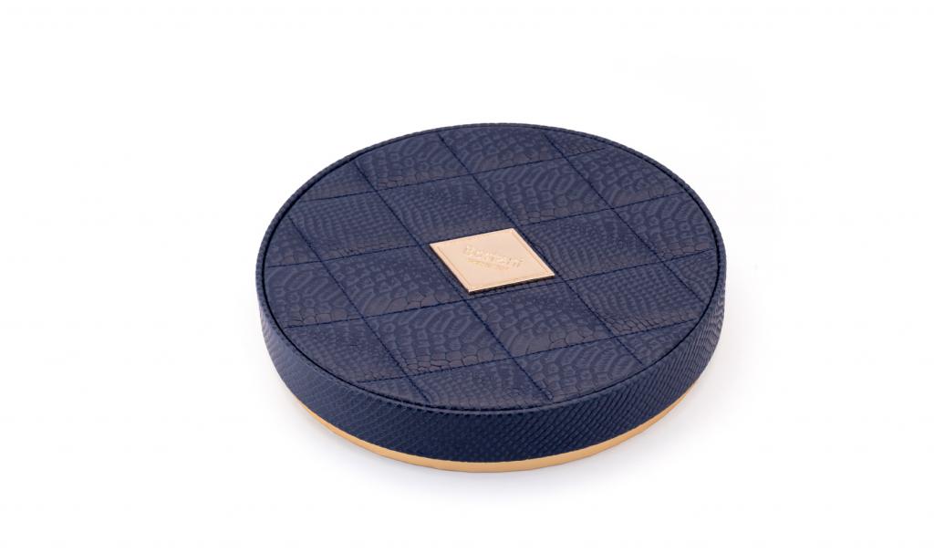 Dark Blue Leathered Box Small