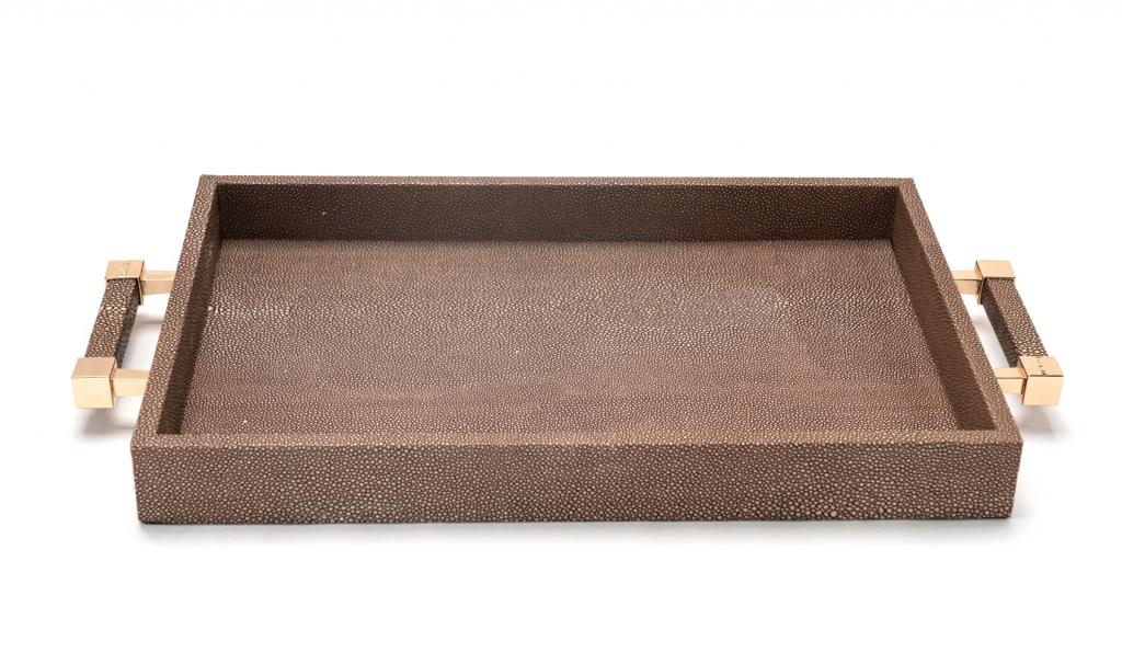 Get Well Soon Brown Tray Small leathered 