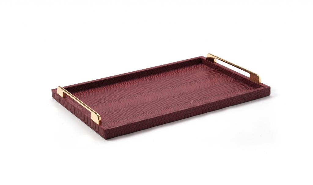 Congratulations Leathered Red Tray Medium