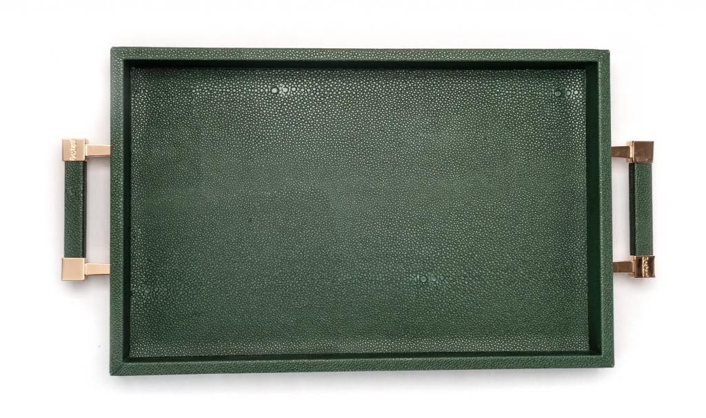 Congratulations Leathered Green Tray Small