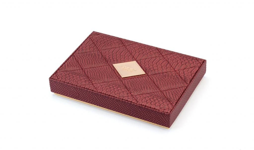 Dark Red Angle Leathered Box Small